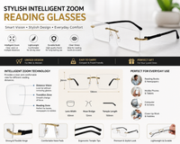 Stylish Intelligent Zoom Reading Glasses 2RSV2