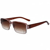 Bi-Focal Brown  Frame Flexible Intelligent Zoom  Reading Glasses - 1HFBRN