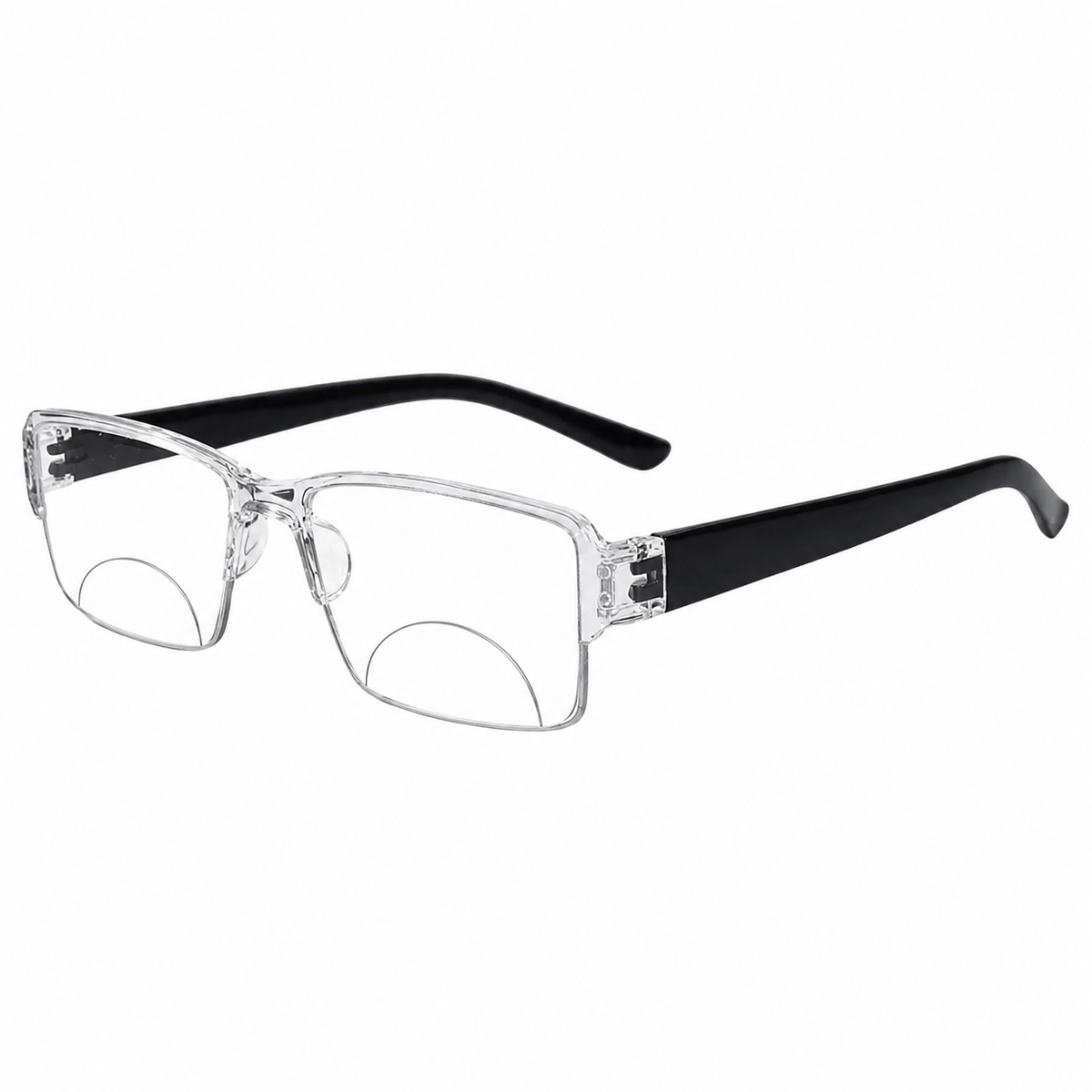 Bi-Focal Transparent  Frame Flexible Intelligent Zoom Reading Glasses - 1HFCL-CLEAR