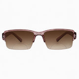 Bi-Focal Brown  Frame Flexible Intelligent Zoom  Reading Glasses - 1HFBRN