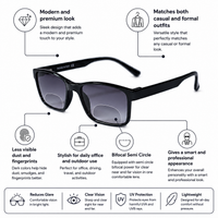Full Frame Foldbale Frame Flexible Intelligent Zoom Reading Glasses- 3FLBF