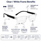 Full Frame Foldbale Frame Flexible Intelligent Zoom Reading Glasses- 3FLBF