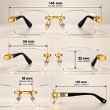 Stylish Golden Bifocal Rimless Reading glasses For Men and Women -GBRRG3