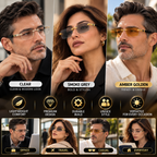 Stylish Golden Bifocal Rimless Reading glasses For Men and Women -GBRRG3