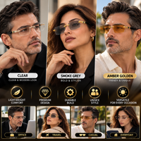 Stylish Golden Bifocal Rimless Reading glasses For Men and Women -GBRRG3