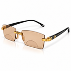Stylish Golden Bifocal Rimless Reading glasses For Men and Women -GBRRG3