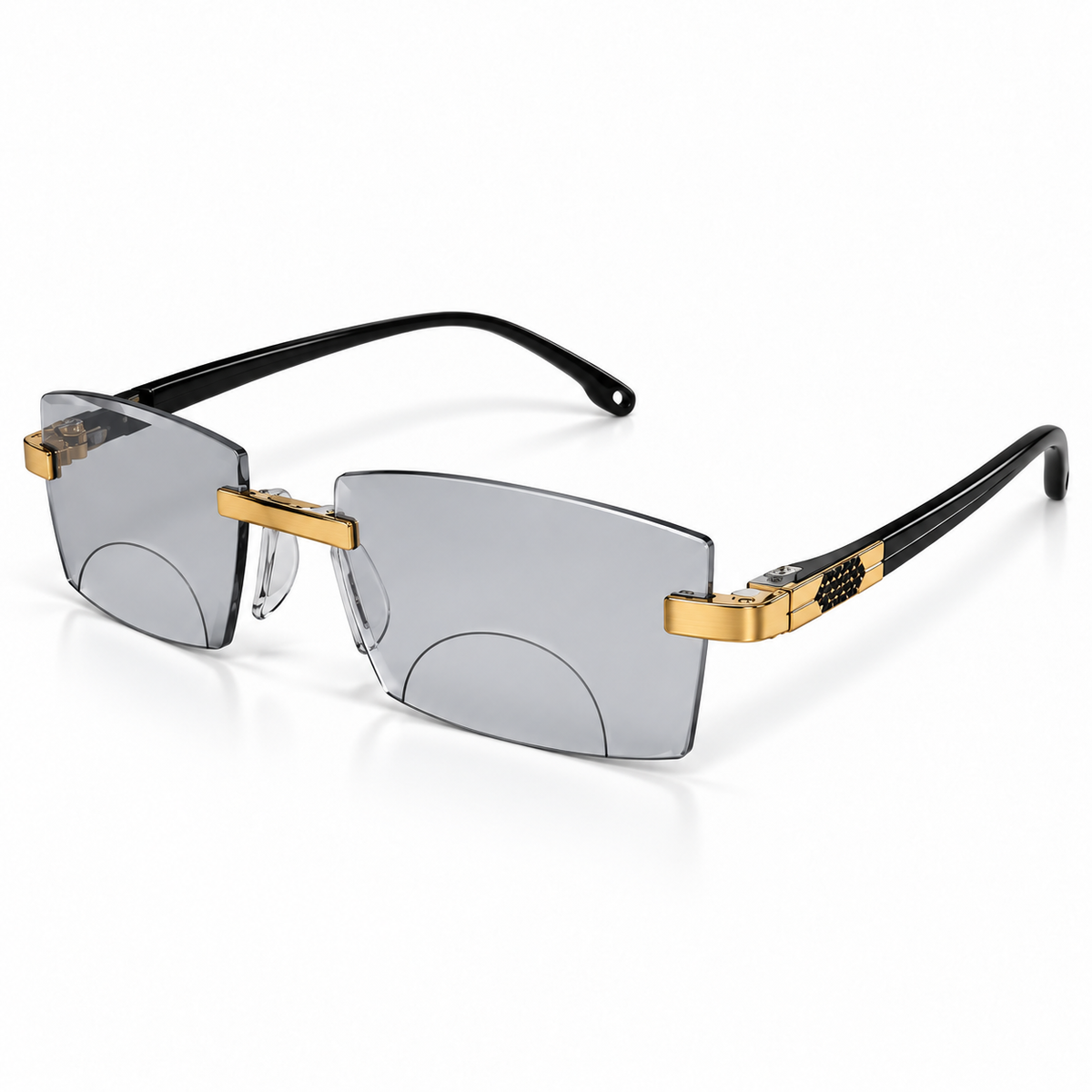 Stylish Golden Bifocal Rimless Reading glasses For Men and Women -GBRRG3