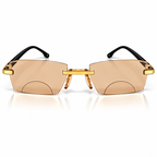 Stylish Golden Bifocal Rimless Reading glasses For Men and Women -GBRRG3
