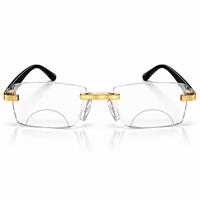 Stylish Golden Bifocal Rimless Reading glasses For Men and Women -GBRRG3