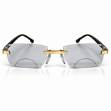 Stylish Golden Bifocal Rimless Reading glasses For Men and Women -GBRRG3