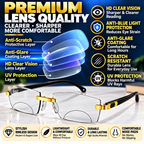 Stylish Golden Bifocal Rimless Reading glasses For Men and Women -GBRRG3