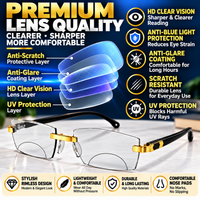 Stylish Golden Bifocal Rimless Reading glasses For Men and Women -GBRRG3