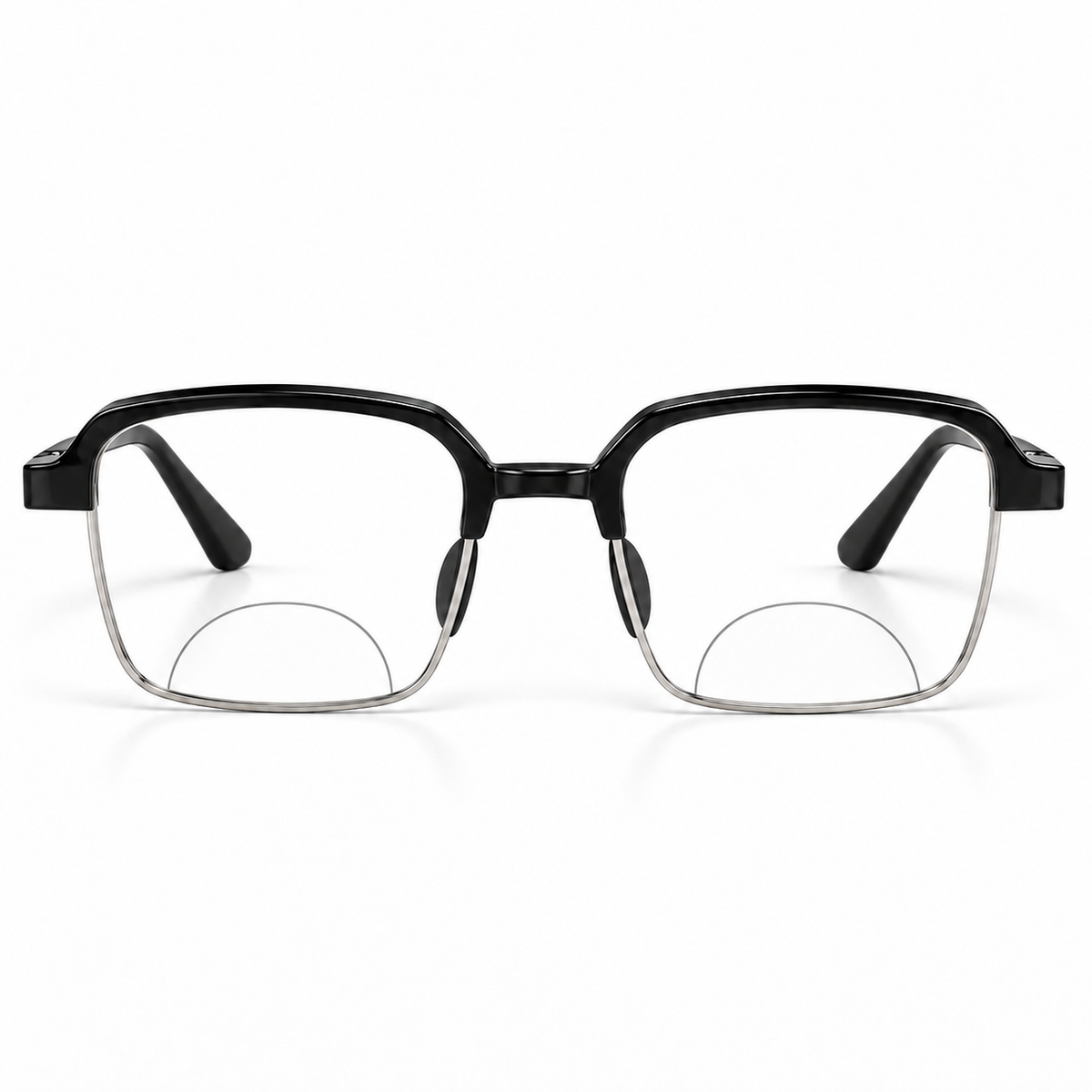 Keymount Black Intelligent Zoom Bifocal Reading Glasses for Men & Women -3KBF