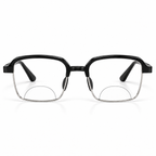 Keymount Black Intelligent Zoom Bifocal Reading Glasses for Men & Women -3KBF