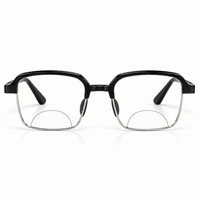 Keymount Black Intelligent Zoom Bifocal Reading Glasses for Men & Women -3KBF