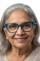 Designer Cateye Dual Tone Eyeglasses For Women ELE2583-BLU