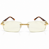 iReaders Premium Rimless Reading Glasses with Tortoiseshell Temples  - RRGT1