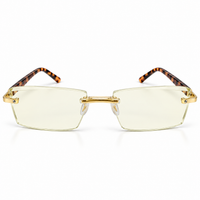 iReaders Premium Rimless Reading Glasses with Tortoiseshell Temples  - RRGT1