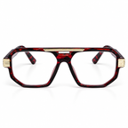Marshell Rectangular Intelligent Zoom Reading Glasses with Gold Metal Accents for Men & Women- MRRGT