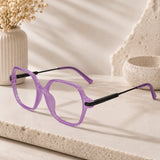Oversize Square Animal Print Eyeglasses For Women LKE9132-BRN