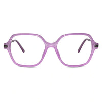 Oversize Square Animal Print Eyeglasses For Women LKE9132-BRN