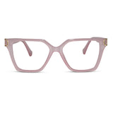 Oversize White Designer Square Eyeglasses For Women LKE23044-Black