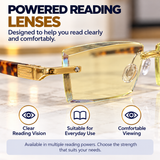 iReaders Premium Rimless Reading Glasses with Tortoiseshell Temples  - RRGT1