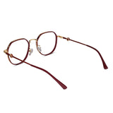 Red Hexagonal Eyeglasses For Women LKE0672-RED