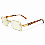 iReaders Premium Rimless Reading Glasses with Tortoiseshell Temples  - RRGT1