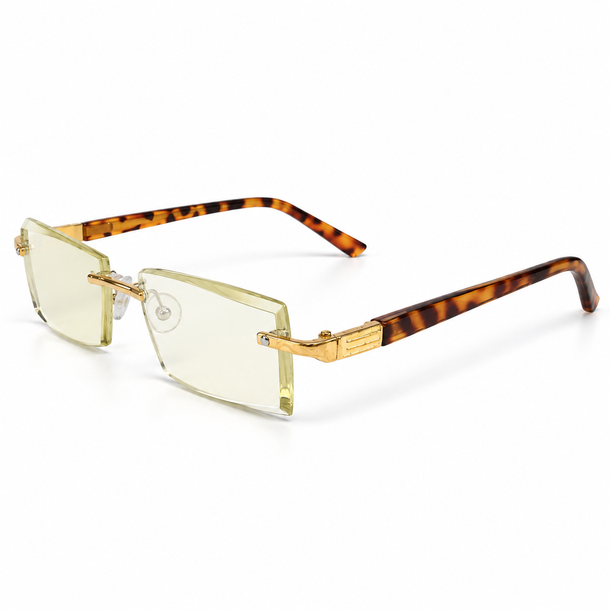 iReaders Premium Rimless Reading Glasses with Tortoiseshell Temples  - RRGT1