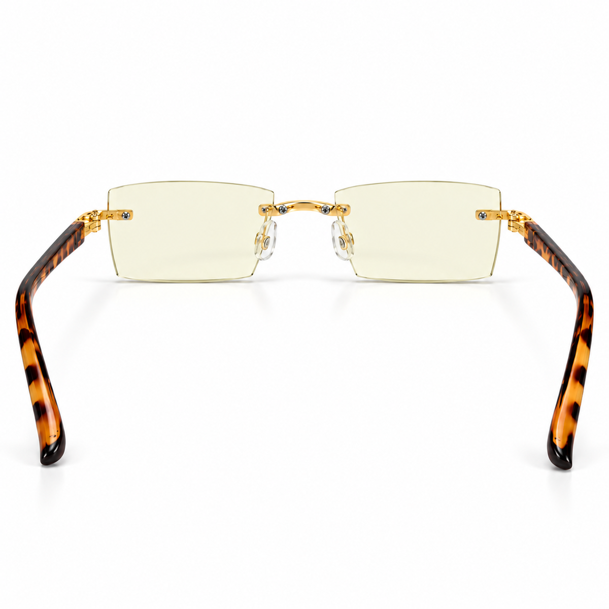 iReaders Premium Rimless Reading Glasses with Tortoiseshell Temples  - RRGT1