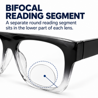 Black & Blue  Wayfarer Bifocal Reading Glasses Pack of 2 for Men & Women - BBWBRG2