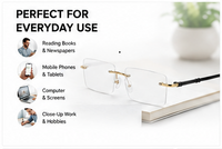 Stylish Intelligent Zoom Reading Glasses 2RSV2
