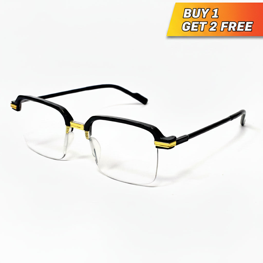 Stylish Black Golden Reading glasses ( Pack of 3 pc )