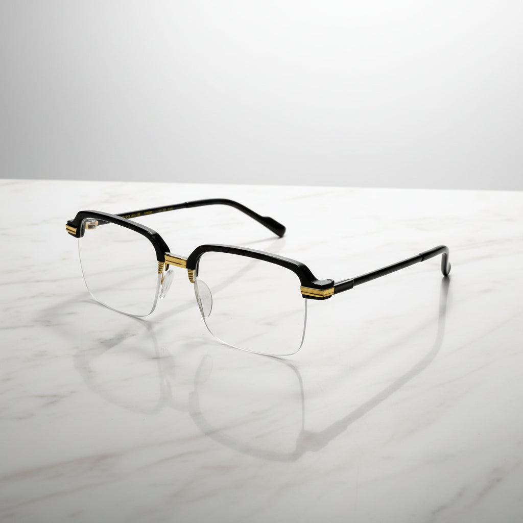 Stylish Black Golden Reading glasses For Men and Women -3GBRG