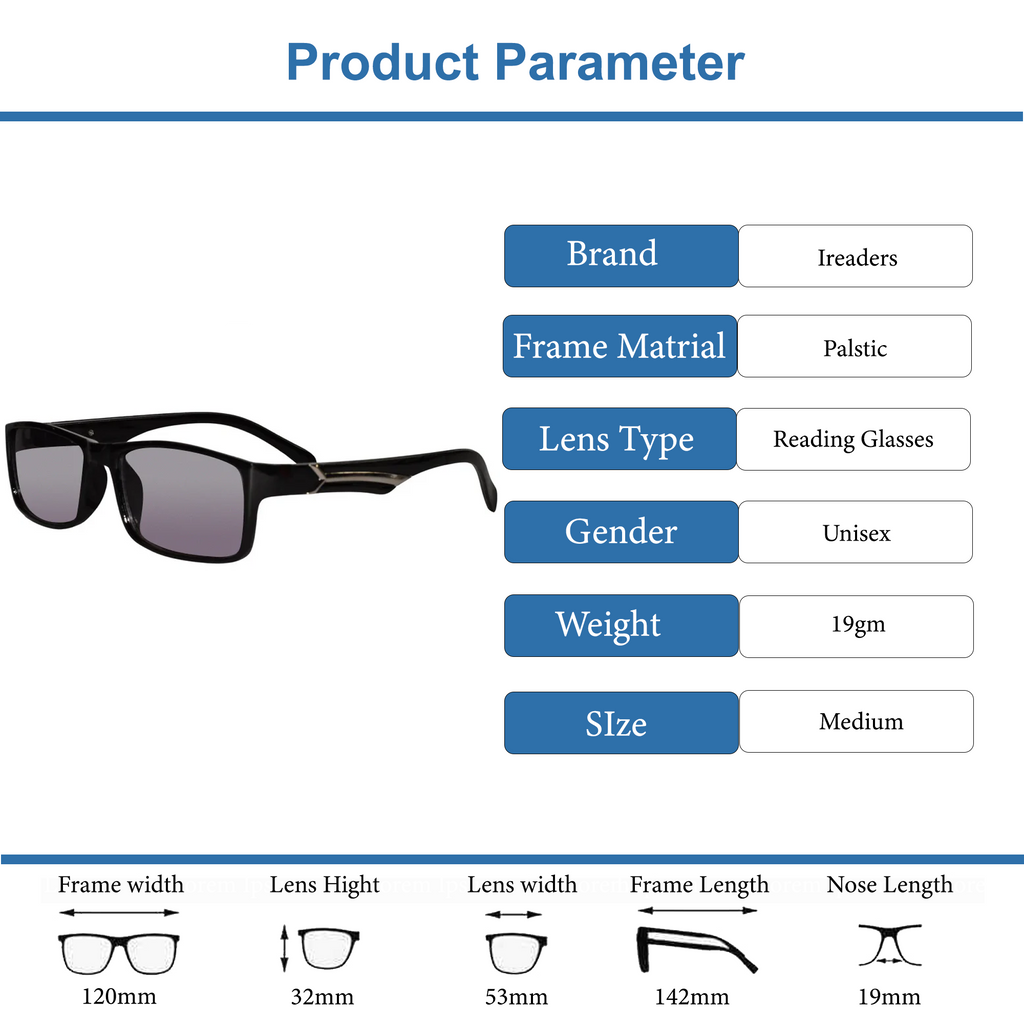Brown Tint Bifocal Intelligent Zoom reading Glasses(FFTK01-D)