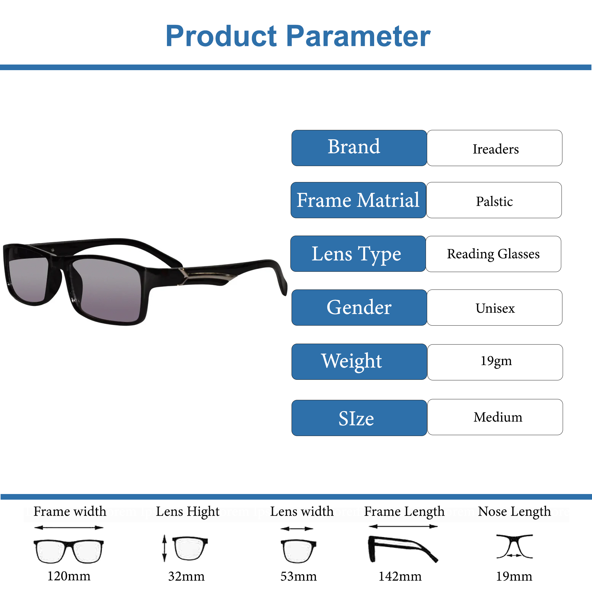 Brown Tint Bifocal Intelligent Zoom reading Glasses(FFTK01-D)