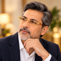 iReaders Premium Rimless Reading Glasses with Tortoiseshell Temples  - RRGT1