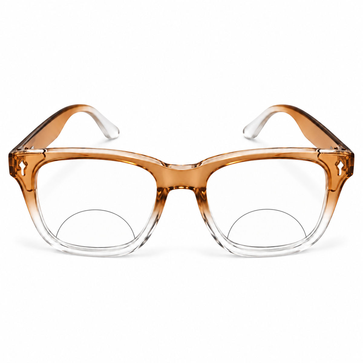 Rectanguler Black & Orange Bifocal Reading Glasses Pack of 2 for Men & Women - RBOBRG2