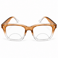 Rectanguler Black & Orange Bifocal Reading Glasses Pack of 2 for Men & Women - RBOBRG2