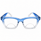 Rectanguler Black & Blue Bifocal Reading Glasses Pack of 2 for Men & Women - RBBBRG2