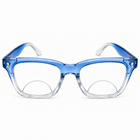 Rectanguler Black & Blue Bifocal Reading Glasses Pack of 2 for Men & Women - RBBBRG2