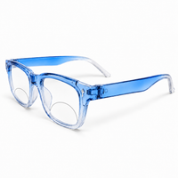 Rectanguler Black & Blue Bifocal Reading Glasses Pack of 2 for Men & Women - RBBBRG2