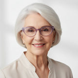 Vintage Crystal Purple Cateye Eyeglasses LKE2338-PURPL