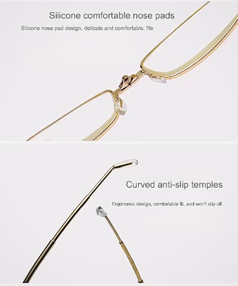 Metal Foldable Golden One Power Zoom Reading Glasses(MFRG2)