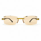 Brown Tint Bifocal Rimless Reading Glasses -3BBFTG