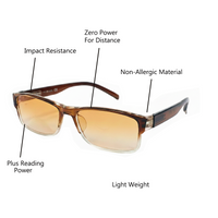 Brown Tint Bifocal Reading Glasses -3FFBR