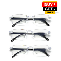 Bi-Focal Rimless Adaptive Intelligent Zoom Reading Glasses-3BFRG3