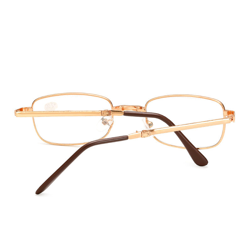 Metal Golden Foldable Adaptive One Power Reading Glasses (MGFRG3)