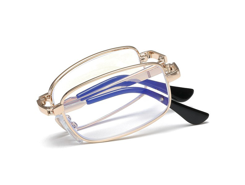 Metal Golden Foldable Adaptive One Power Reading Glasses (MGFRG3)
